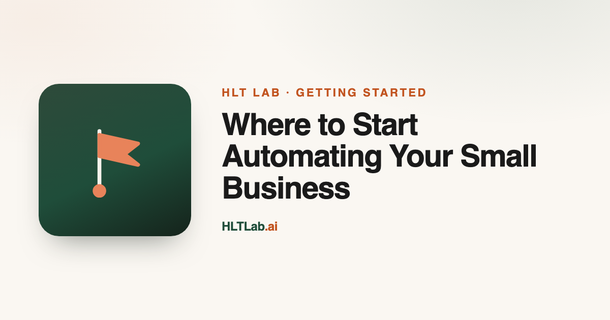 Where to start automating your small business (HLT Lab blog cover)